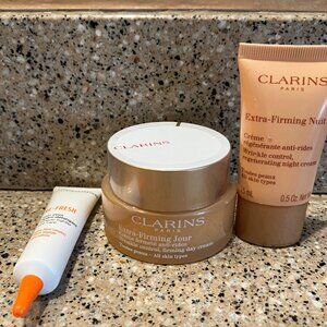 Clarins Ex-Firming Jour Wrinkle Day Cream, eye cream , night! NEW